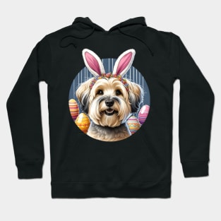 Dandie Dinmont Terrier Celebrates Easter with Bunny Ears Hoodie